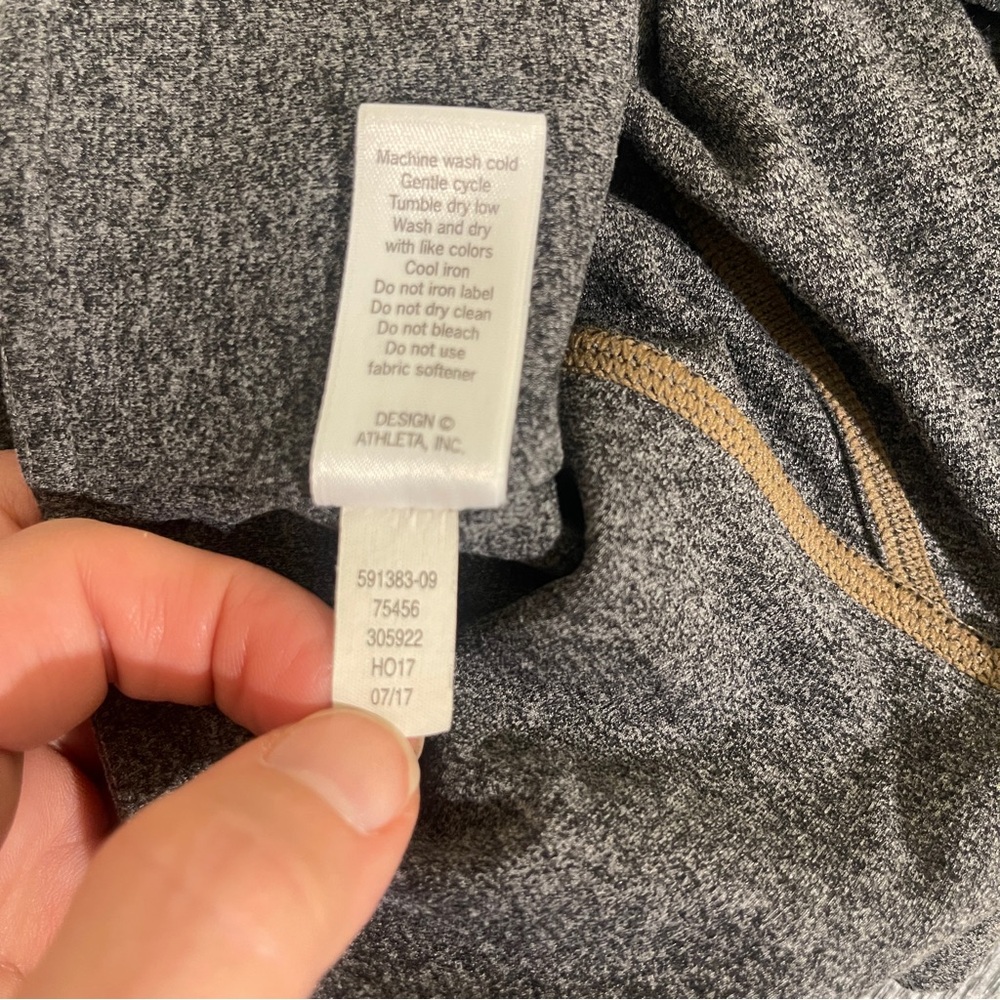 Athleta Charcoal and Brown Calf Length Leggings - Picture 7 of 9